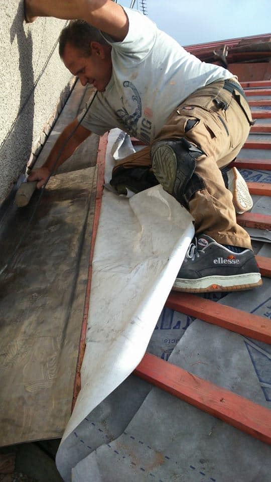 Holywell flintshire roof - Geoff at work